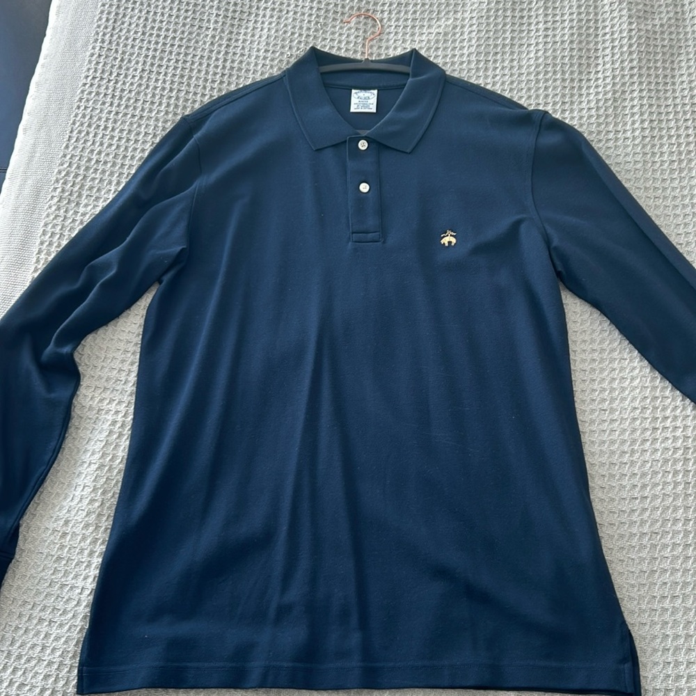Brooks Brothers Long Sleeve Polo - Brand New no tags (Blue)